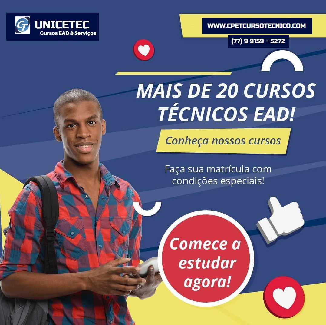CURSOS TÉCNICOS EAD 100% ONLINE